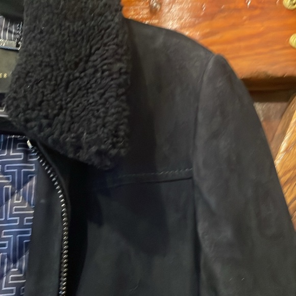 Gorgeous suede, Ted Baker bomber jacket size 2 - Picture 6 of 7